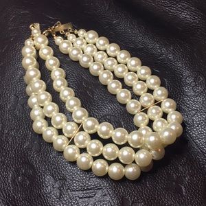 Vintage 3 land pearl choker